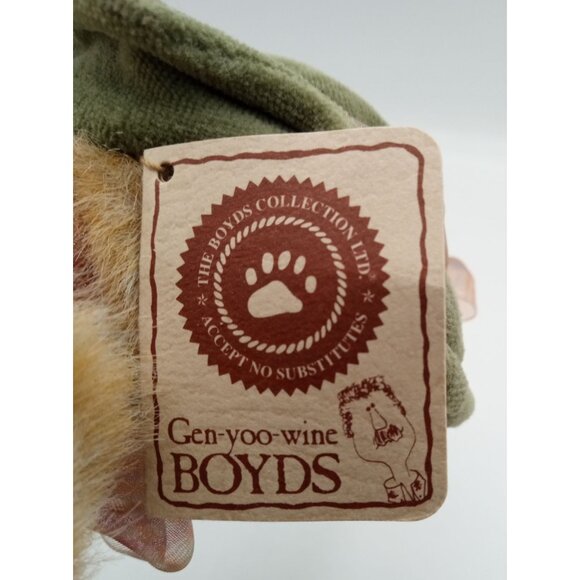 Josie K Bearsmark Teddy Bear Boyds Plush Flower Hat 9 Inch Vintage Animal Toy - Picture 9 of 15